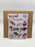 Mini Love Notes (12 Pack) | 3x3 Flat Cards-Candy