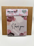 Mini Love Notes (12 Pack) | 3x3 Flat Cards-Roses