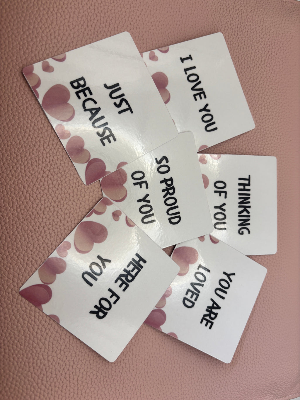 Mini Love Notes (12 Pack) | 3x3 Flat Cards-HEARTS