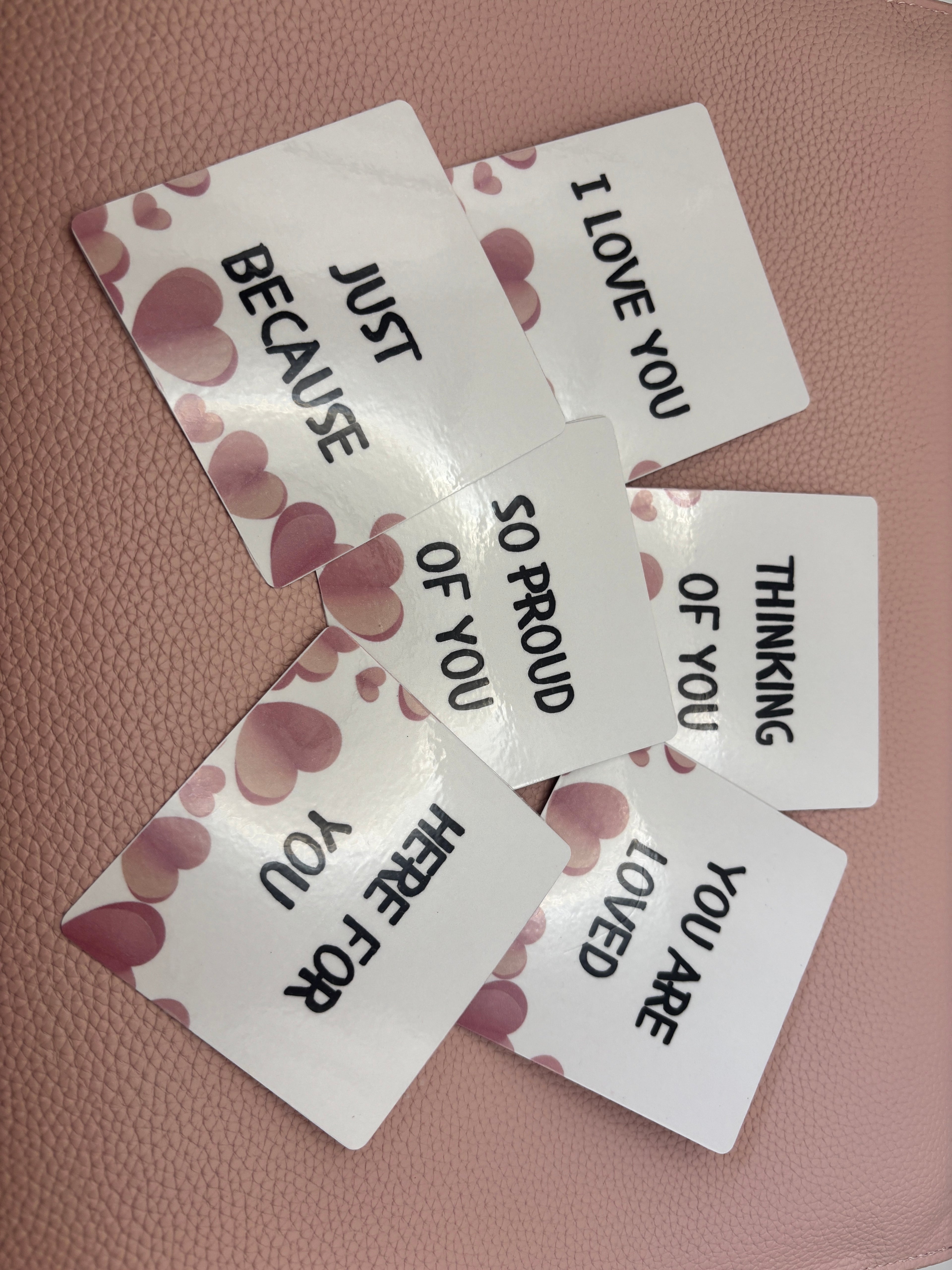 Mini Love Notes (12 Pack) | 3x3 Flat Cards-HEARTS