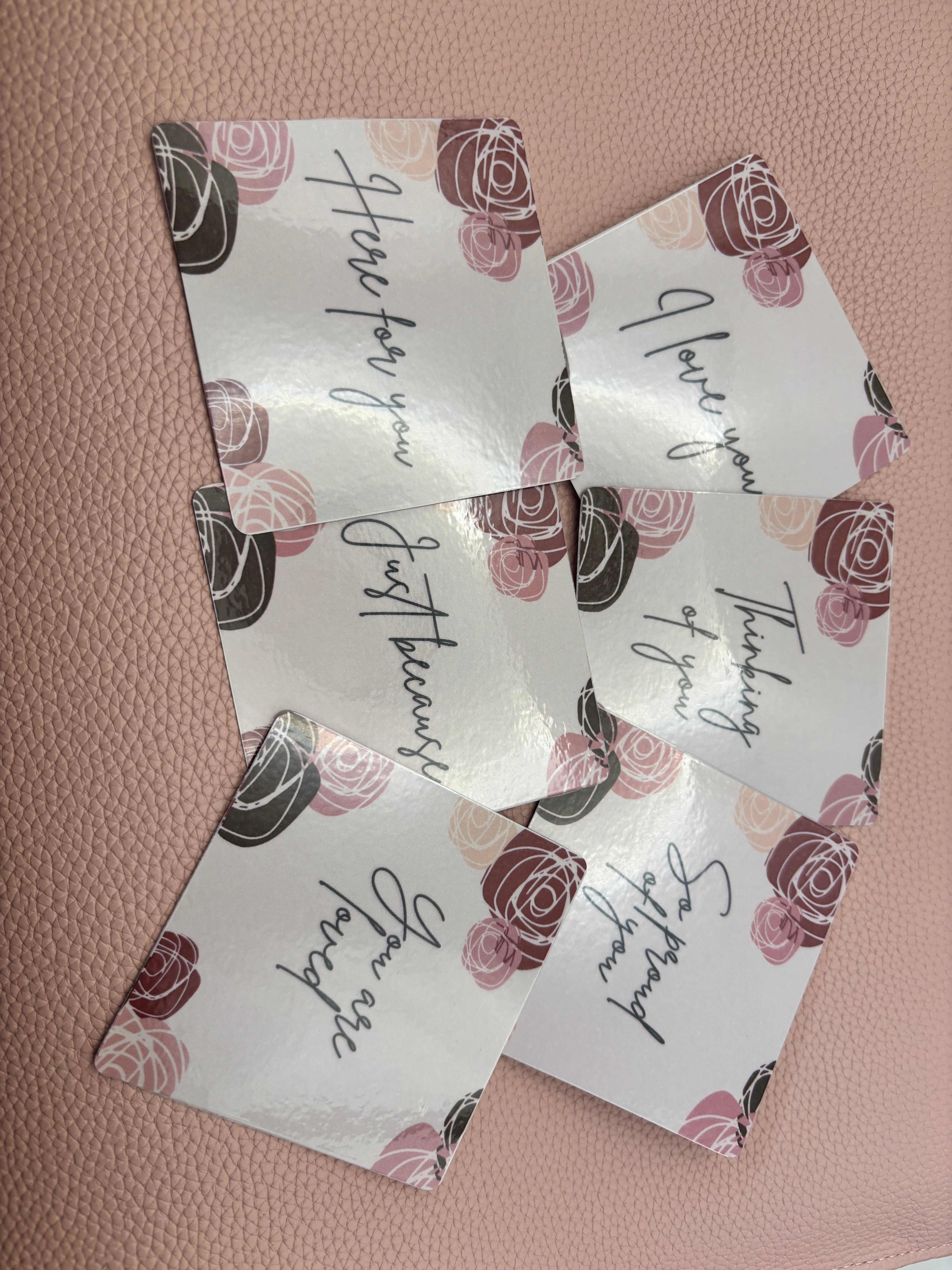 Mini Love Notes (12 Pack) | 3x3 Flat Cards-Roses