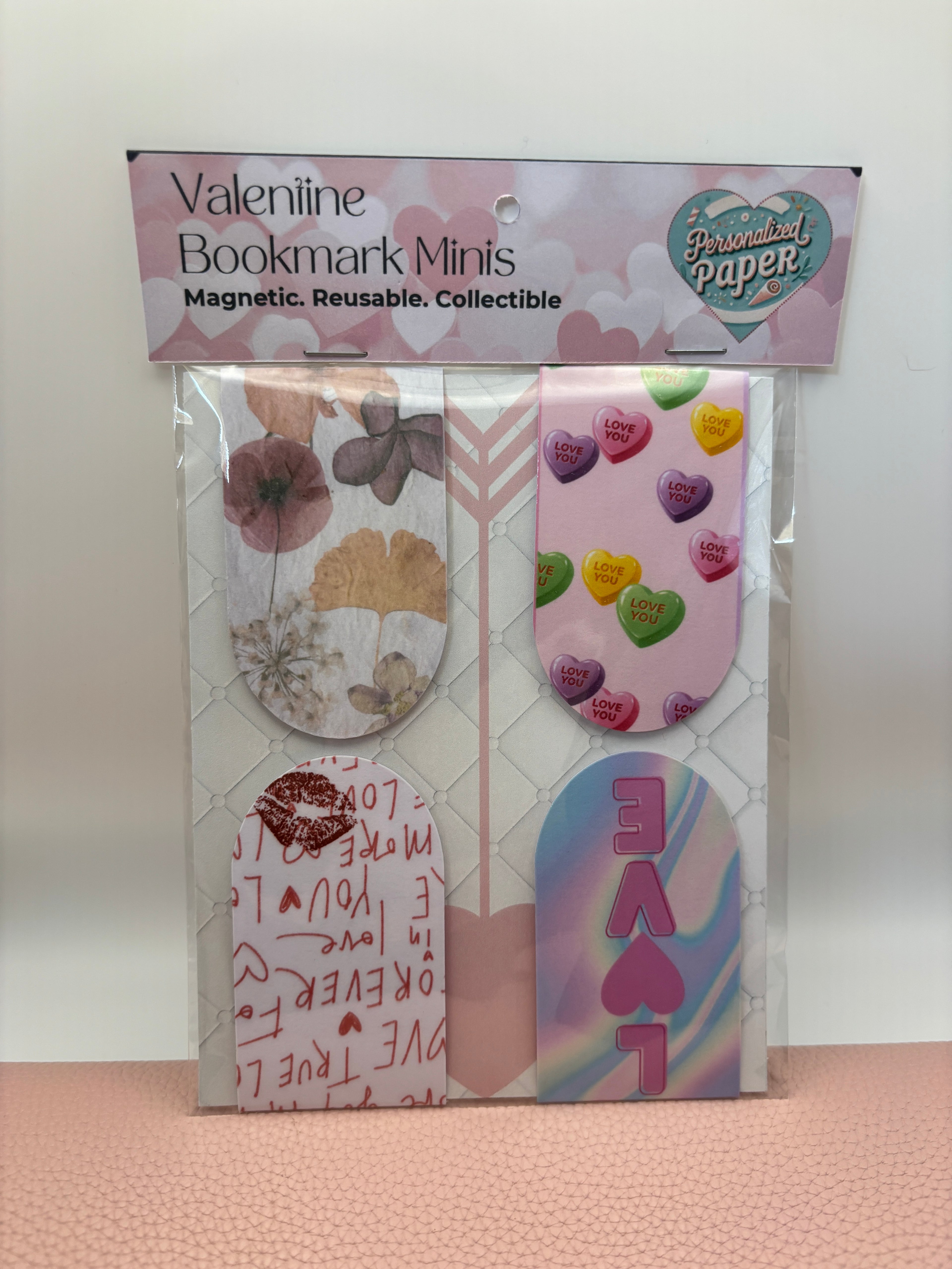 Valentine Bookmark Minis (4 Pack) | Magnetic Bookmarks