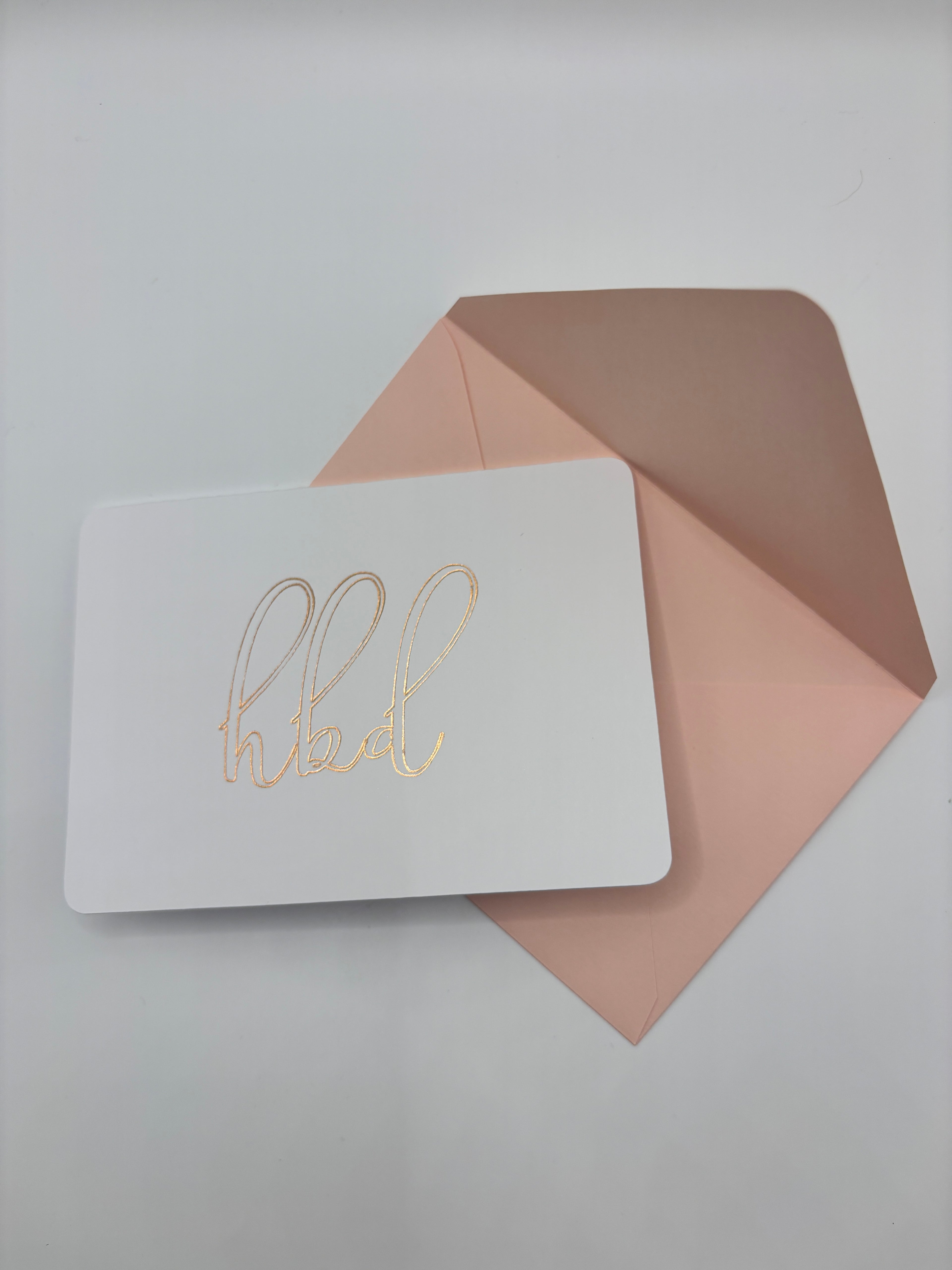 hbd – Foiled Script A1 Greeting Card