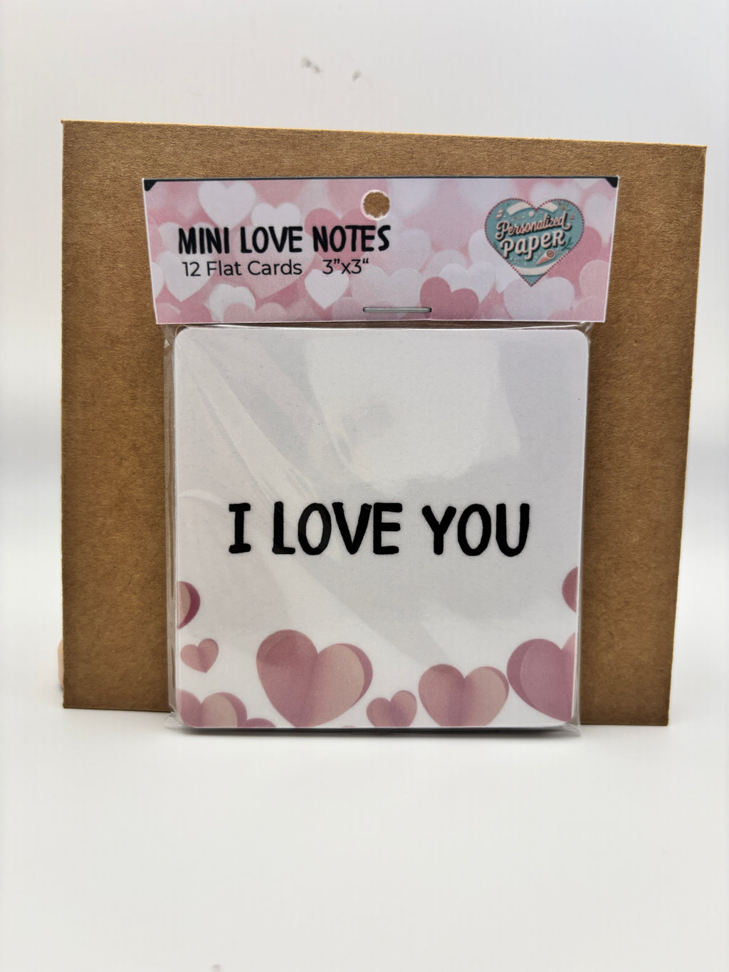 Mini Love Notes (12 Pack) | 3x3 Flat Cards-HEARTS