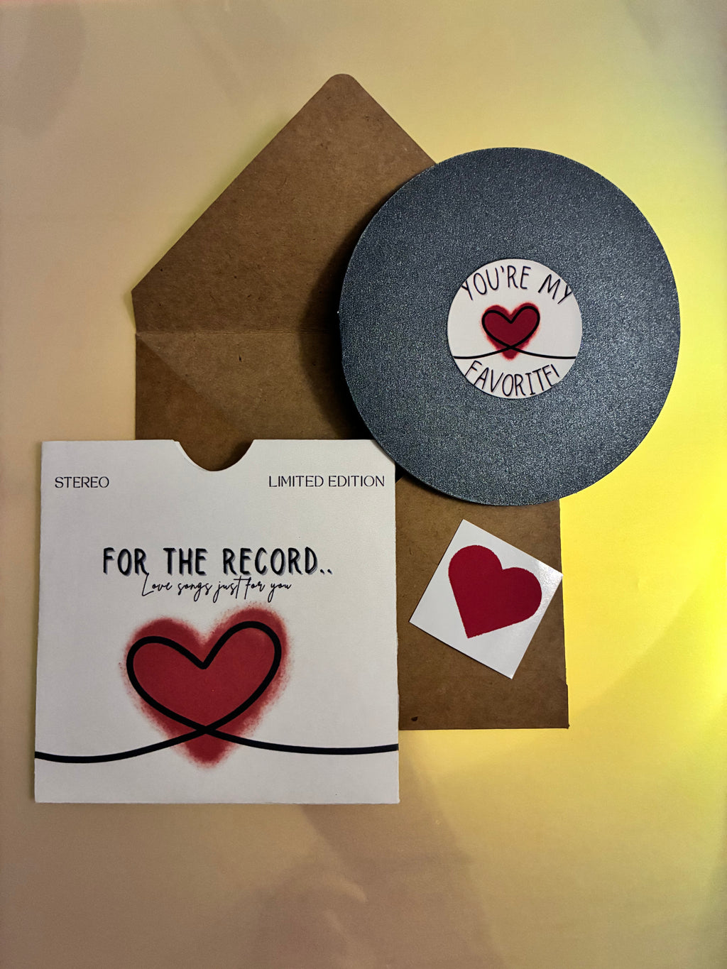 For The Record… Love Notes Vinyl Card